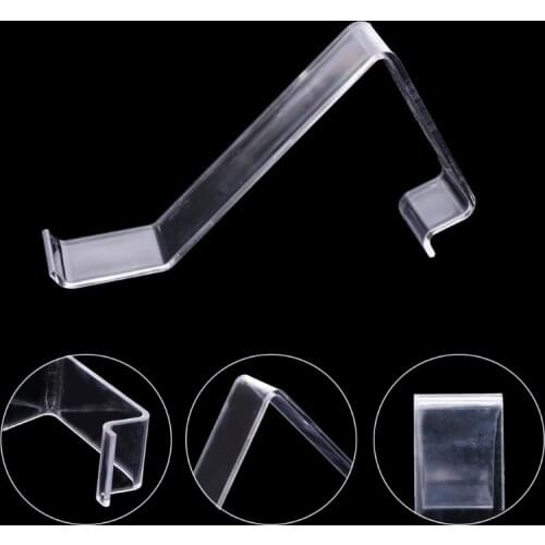 Clear L- shape Acrylic Shoes Ract Holder Retail Shop Display Plastic Stand Shelf