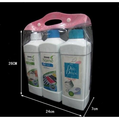 24*7*26CM clear pvc packing bag/ gift bag /Clothing Shampoo Shower Gel cosmetic bags, Fast Free shipping 100piece\lot