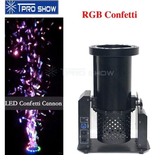 RGB Colors Shining 1200W Confetti Machine Dmx Stage Special Effect Confetti Paper Launcher Machine For Wedding Party Live Show
