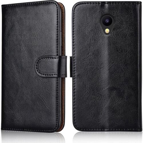 Luxury Flip Book Leather Case for Meizu M6 Stand Wallet Phone Bags Cover with Strap