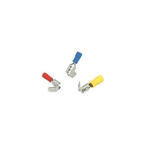 Shoule shaped male&female pre-insulating terminal red PBDD 1.25-250 22-16 AWG 0.5-1.5mm