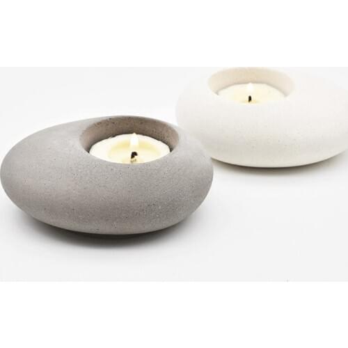 Silicone Mold Concrete Clay Cobblestone Shape Candlestick Decoration Romantic Wedding Molds Home Bar Coffee Shop Restaurant PRZY