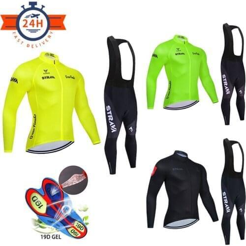 STRAVA 2021 Spring Mens Cycling Long Sleeve Suit Cycling Jersey Mtb Cycling Clothing Bicycle Maillot Ropa Ciclismo Bike Clothes
