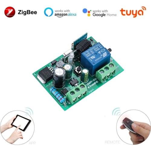 Tuya Zigbee DC12-24V10A switch DIY smart home controller RF remote control used with Alexa, Hub for smart home