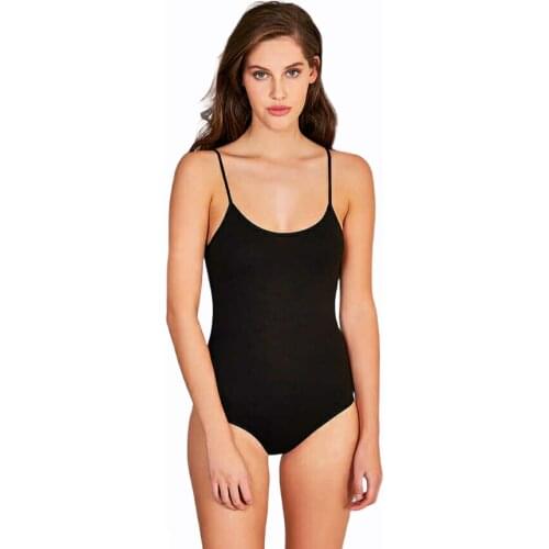 MadeM Skinny Plain Hooked Fashioned Women Bodysuit High-Quality Casual Sleeveles Spaghetti Strap Round Neck Womens Underwear