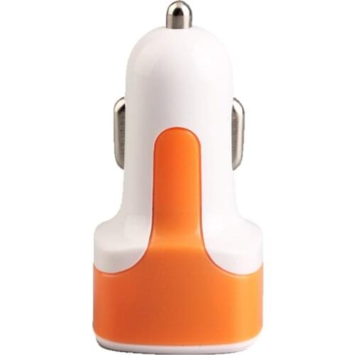 1PC 4 Colors LED Display In-Car USB Double Port Car Charger Adapter For Mobile Phones