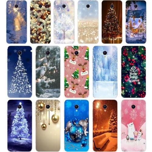 114AA The Christmas tree gift Soft Silicone Tpu Cover phone Case for Meizu M5 M5C M5S M6 M6T M6C M6 Note Case