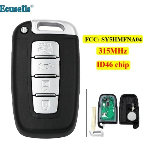 4 Buttons Smart Prox Key Fob 315MHz ID46 chip for Hyundai Equus Sonata Genesis for Kia Rio Optima 2011-2014 FCC: SY5HMFNA04