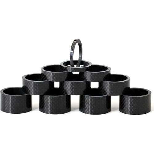 5pcs Carbon Fiber Bicycle Handlebar Headset Washer MTB Mountain Road Bike Stem Front Fork Spacer Gasket Ring Cycling Accessories