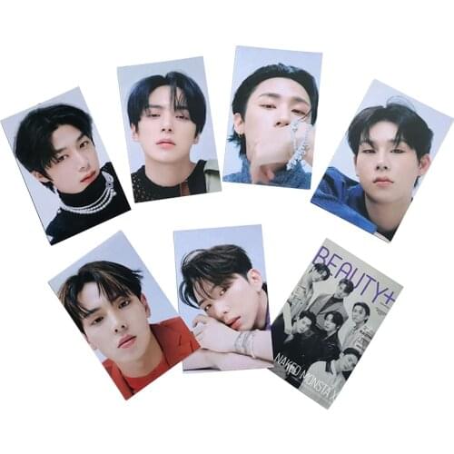 7Pcs/Set Kpop MONSTA X Photocard Postcard Photo BEAUTY Plus Magazine Cover Cards