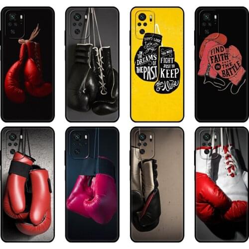 Black tpu Case For Samsung galaxy A12 A22 A32 A42 A52 A72 4g 5g S21 PLUS ultra back cover Boxing Gloves
