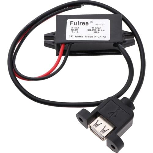 DC-DC Step Down Voltage Converter, Power Supply Buck Regulator 8-40V to 5V 3A with USB & Mounting Holes