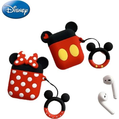 Disney Mickey Minnie Anime Cartoon for Iphone Airpods1 2 Pro3 Earphone Protective Cover Cute Silicone Pendant Soft Men Women New