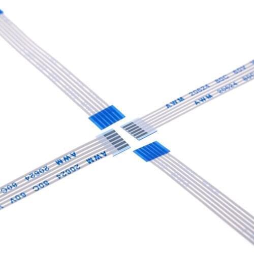 100pcs FPC FFC Flexible Flat Cable 6 PIN 1.0 mm pitch Step Same Contact Sides Length 60 80 90 120 200 250 300 400 mm ZIF Type A