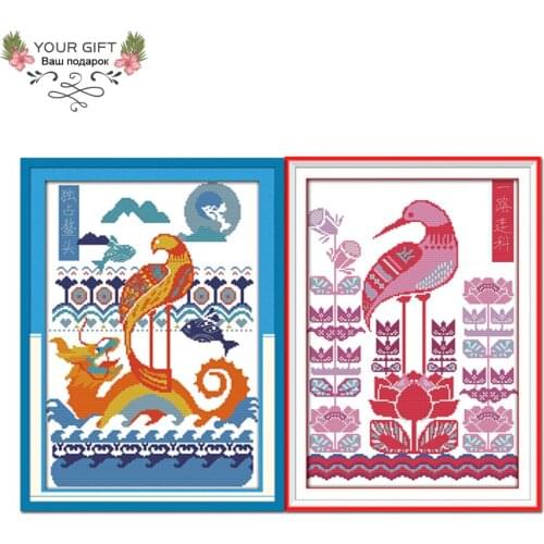 Joy Sunday C362C363 14CT 11CT Counted and Stamped Home Decor Be The Champion/Well Politically Needlework Cross Stitch kits