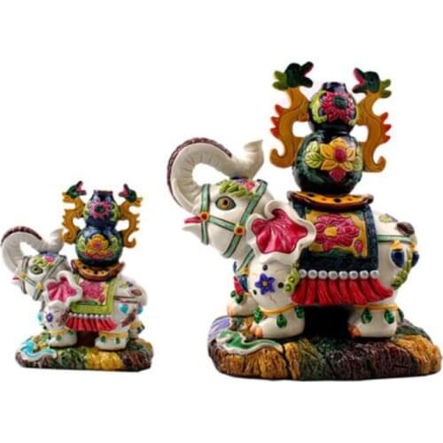 Codactyly pottery colour pottery elephant on toad elephant on calabash household handicraft furnishings setting pieces