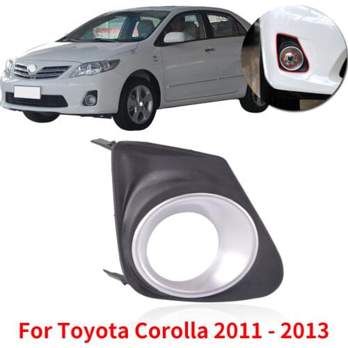 CAPQX High Quality Front Bumper Fog light cover Grille Grill For Corolla 2011 2012 2013 Fog Lamp shell housing cap Frame