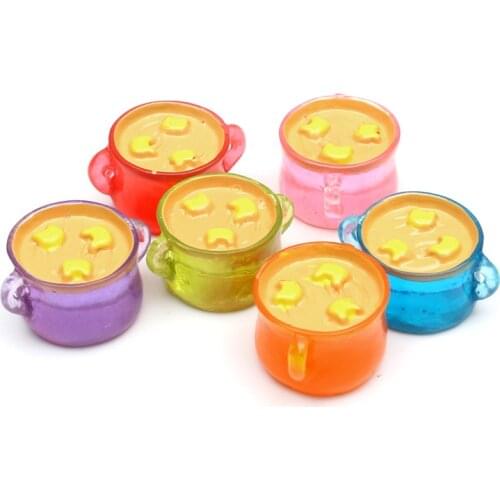 LF 20Pcs Mixed Resin Soup Pot Decoration Craft Flatback Cabochon Embellishments For Scrapbooking Kawaii Cute Diy Accessories