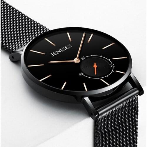 Top Brand Luxury Men Quartz Watch Slim Ultra Thin Mesh Steel Business Wristwatch For Man Watches Waterproof Sports Watch Gift #c