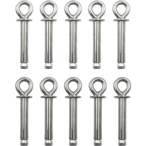 M6x50mm 304 Stainless Steel Ring Internal Expansion Lifting Expansion Eyebolt Pack of 10