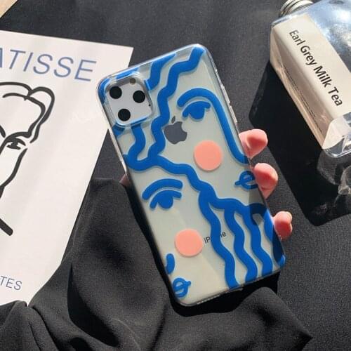 Fashion Abstract Line Woman Face Phone Case for iPhone 12 Mini 11 Pro X XS Max XR 8 7 6 6s Plus Soft Clear Phone Cover