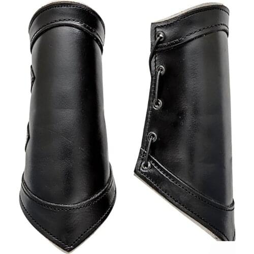 Motorcycle Leather Vambraces Glove For Wrist Forearm Bracer Medieval Lacing Armguard Ancient Greece Rome Warrior Fencer Gauntlet