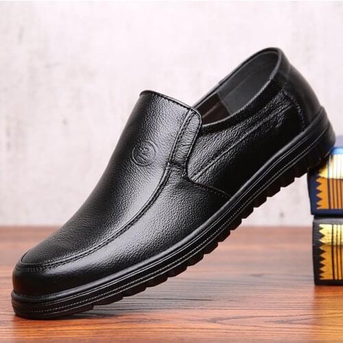 Men business casual shoes non-slip breathable first layer mens designer shoes men men loafers zapatos de hombre