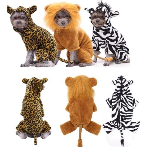 Dog Fancy Dress Pet Clothes for Dog Halloween Costume for Large Small Dogs Winter Warm Clothing New Year Dog Suit Disfraz Perro