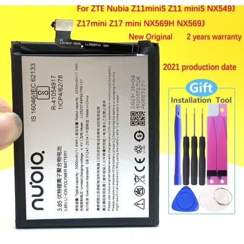 Original LI3929T44P6H796137 Battery For ZTE Nubia Z11miniS Z11 miniS NX549J Z17mini Z17 mini NX569H NX569J Phone High Quality