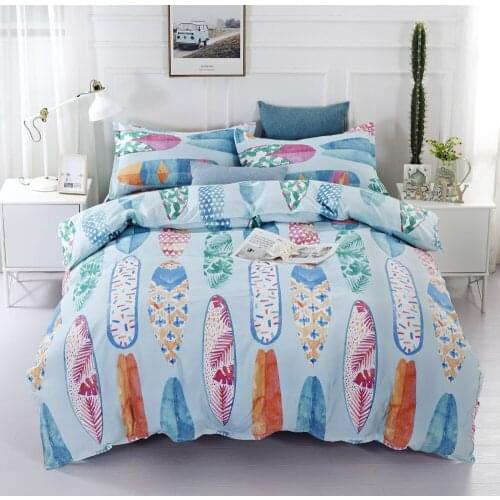 Bedclothes Quality Super soft bed cover set Single size Bedding American style bed set 2/3pcs Fresh color bedding -no bedspread