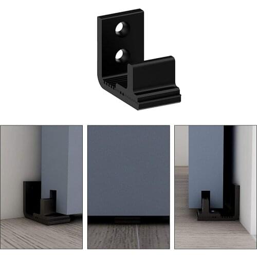 LWZH Adjustable Wall Mounted Floor Guide Upgraded Carbon Steel Bottom Door Hardware for Sliding Barn Door