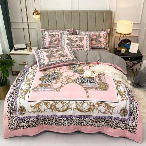 Luxury European Style Digital Printing Bedding Sets Duvet Cover Pillowcase Flat Sheet Wedding/Gift Hotel/Home Textiles 4-6pcs #s
