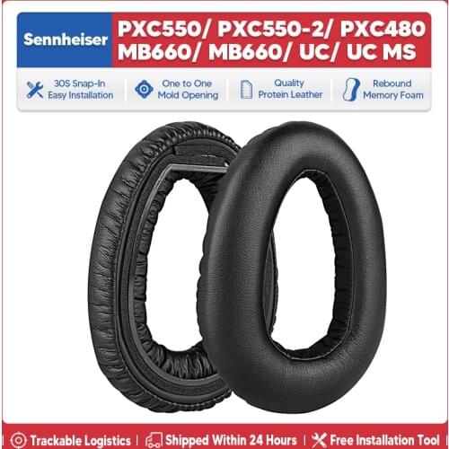 Replacement Ear Pads Cups Sleeve Earpads Cover Earmuffs Mats Headphone Accessories for Sennheiser PXC550 PXC480 MB660 UC MS