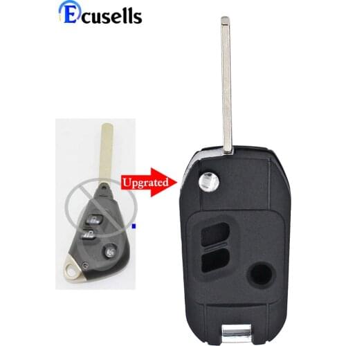 Replacement Shell Modified Folding Remote Key Case Fob 3 Buttons For Subaru Legacy Forester Outback Impreza