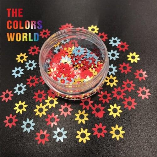 TCT-463 Sunflower 8MM Nail Glitter Nail Art Decoration Tattoo Tumbler Crafts DIY Handwork Accessories Festival Party Supplier