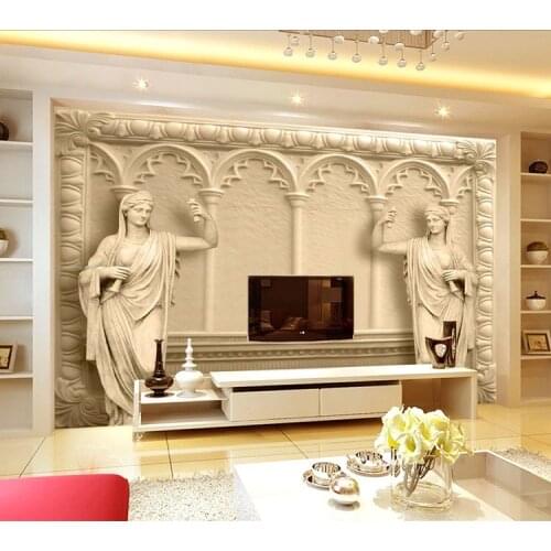 Three-dimensional abstract sketch Roman characters wallpaper the artroom hotel large sitting room mural coffee western restauran