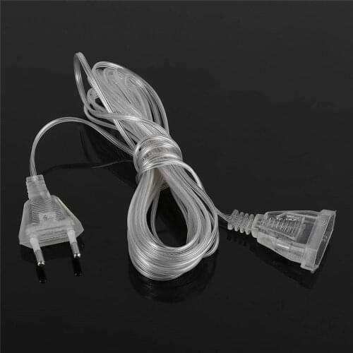 3 Meters Power Garland Extension Lengthened Line Cable US 110V/EU 220V Plug LED String Adapter Christmas Wedding Decorations