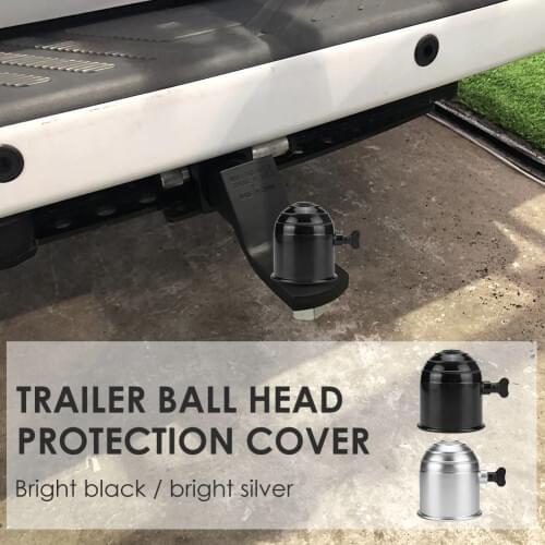 Universal 50mm Trailer Tow Ball Cover Automobile Exterior Decoration Parts Hitch Ball Protection Cap with Screw Knob