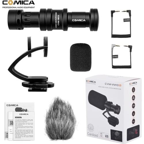 COMICA CVM-VM10 II Universal Mini Video Microphone Interview Recording Mic for DSLR Camera iPhone/Android Smartphone