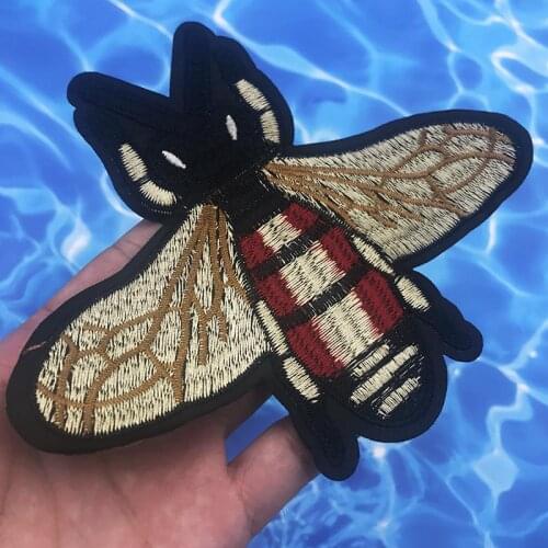 Embroidery Bee Patches Iron On Embroidery Stickers Insect DIY Bees Patch Clothing Appliqued Badges