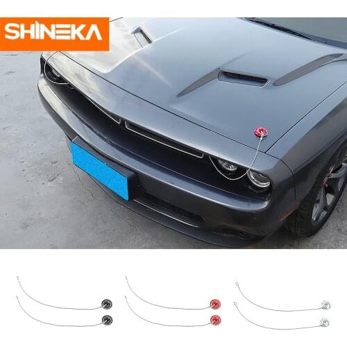 SHINEKA Car Engine Lock For Dodge Challenger Car Engine Hood Latch Lock Catch Decoration Cover Protect For Dodge Challenger