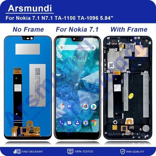 5.84" For Nokia 7.1 LCD Display Touch Screen Digitizer Assembly Replacment For Nokia N7.1 Display
