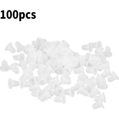 100Pcs Bag S M Silicone Tattoo Ink Cap Cup Plastic Pigment Cups Accessories Holder For Tattoo Machine Microblading Pen Supplies
