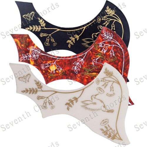 3Pcs/lot Hummingbird Flower Decorative Pickguard Pick Guard Anti-Scratch Plate For Left Handed Acoustic Guitar Accessories