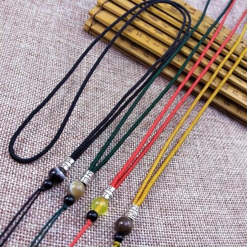 3pcs Hand Knited Necklace Silk Thread Knot Cord For Pendant-8mm Agate Bead