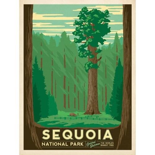 400X300MM good-redwood-national-park-poster-and-amazing-ideas-of-historical-national-park-posters jumbo fridge magnet SFM-0374