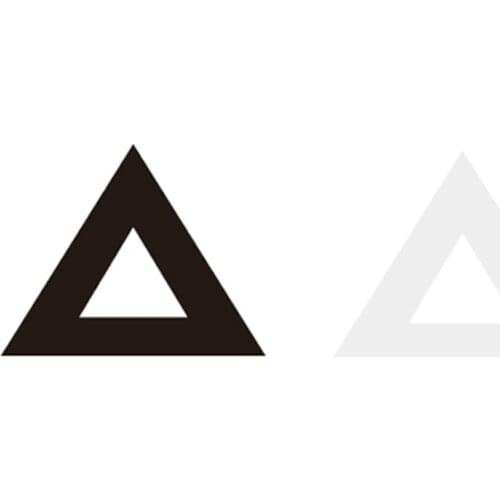 5CM Hollow Triangle Safety Warning Car Sticker Silver / Red / Yellow / Black Reflective Stickers Decals CT-741