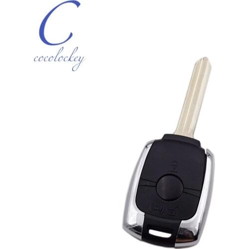 Cocolockey High Quality Car Key Shell For SSANGYONG Kyron Actyon Rexton Korando Remote Key Case Fob 2 Buttons Uncut Blade