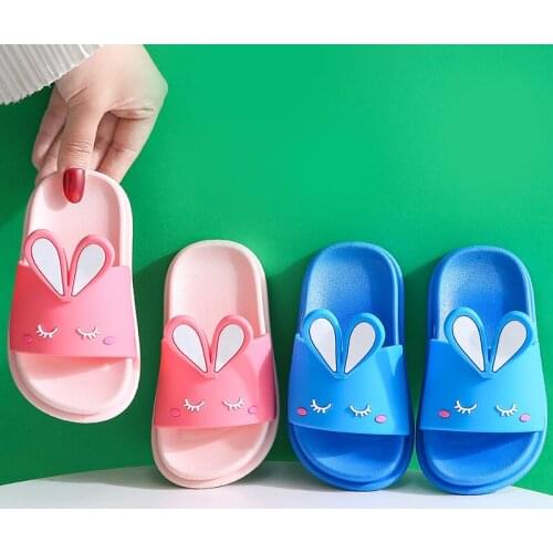 Childrens Slippers Boys Girls Baby Indoor Household Antiskid Soft Bottomed Cute Rabbit Childrens Home Slippers Womens Shoes