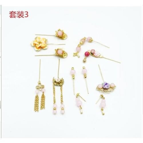 For 30cm chinese kurhn doll Traditional Earrings head decoration doll Necklace DIY Earrings Ornament Toy Jewelry